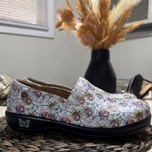Alegria Multicolor Floral Mules